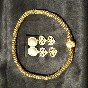 Tube necklace and earrings